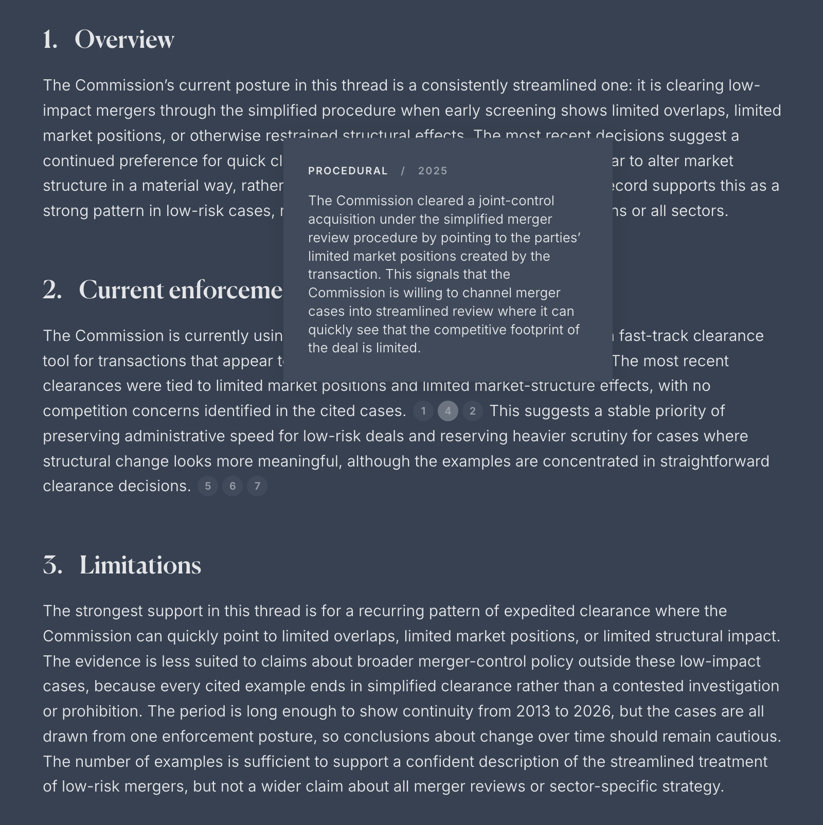 Policy briefs and thread analyses