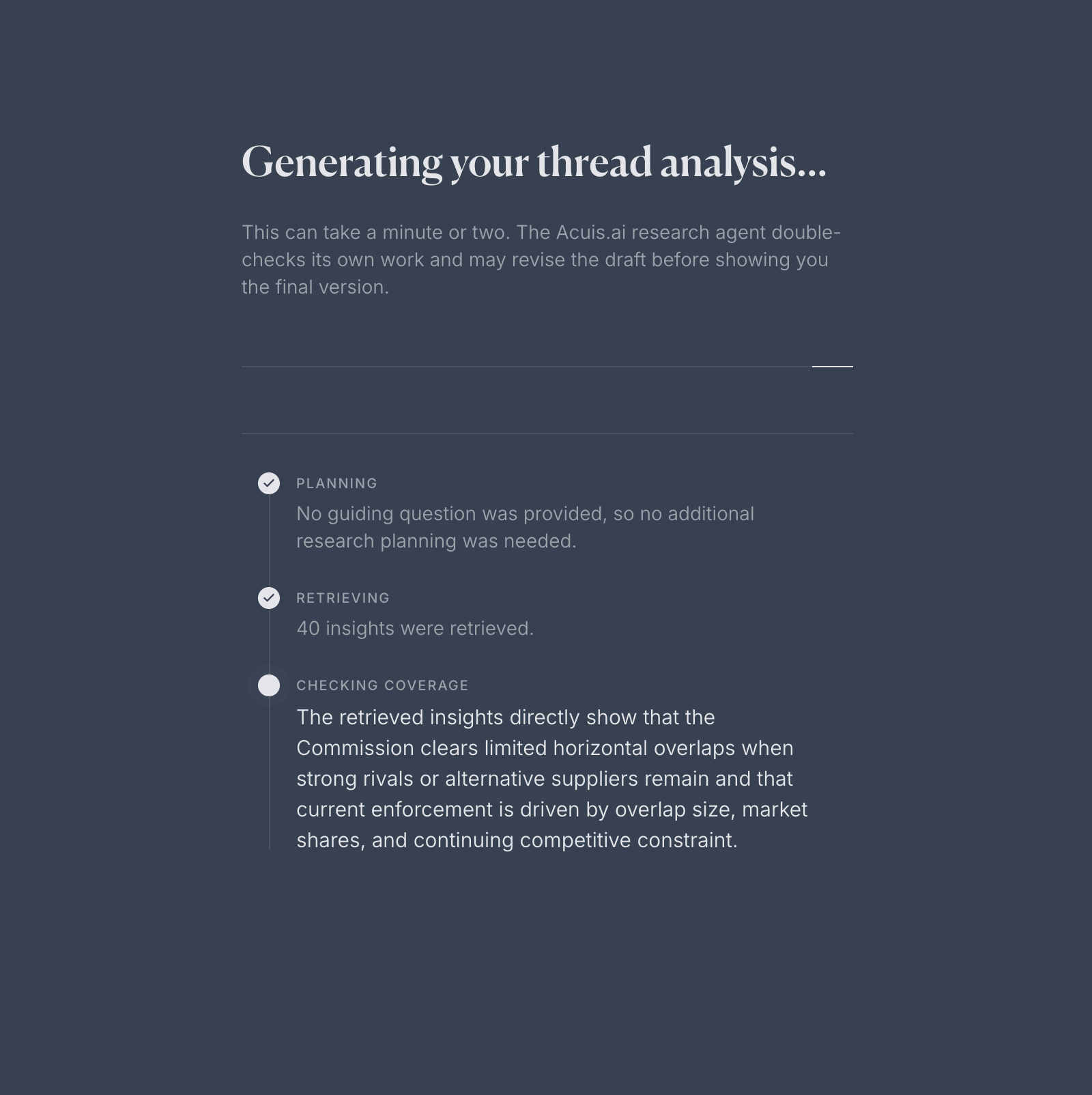 Policy briefs and thread analyses