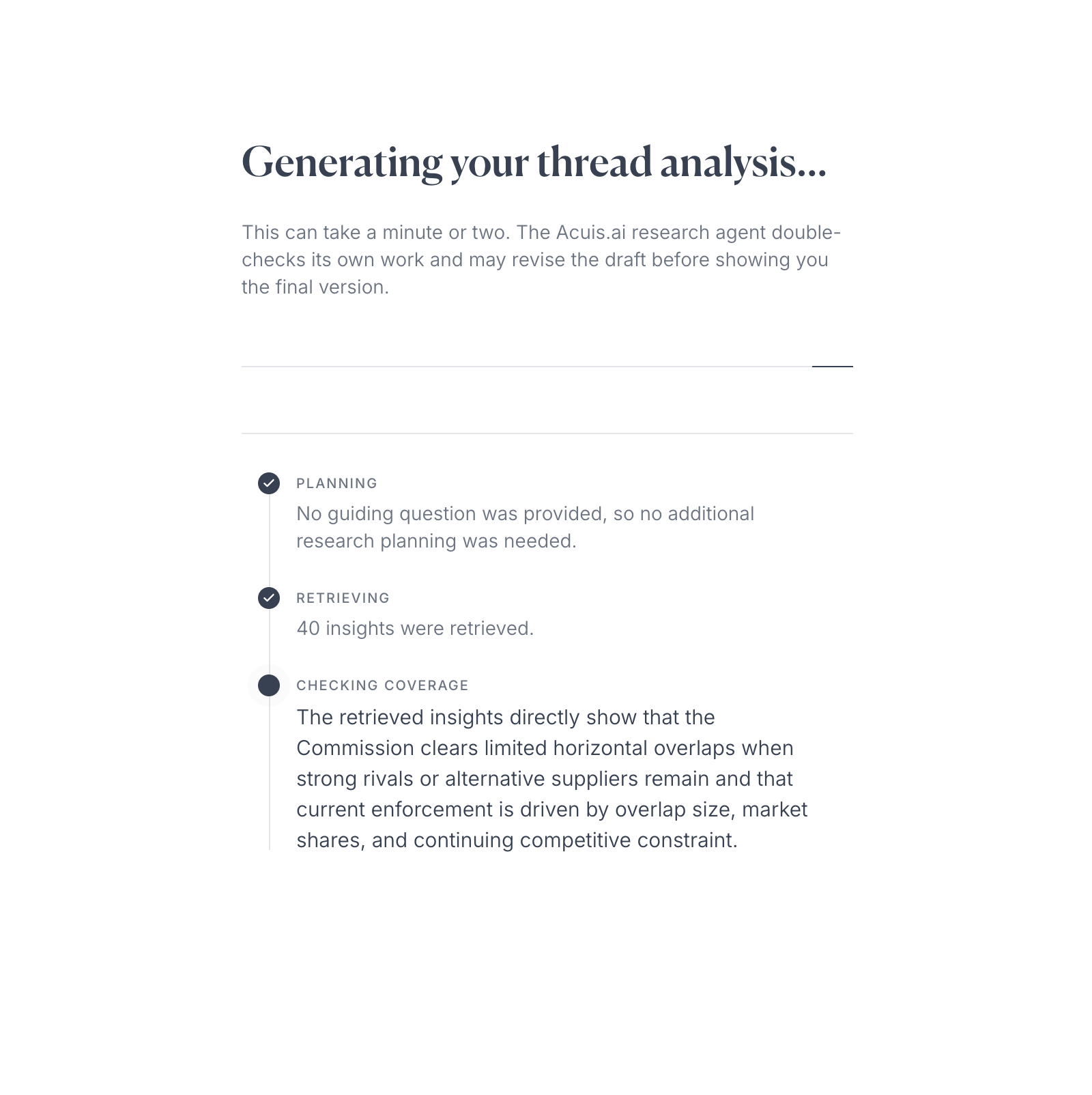 Policy briefs and thread analyses
