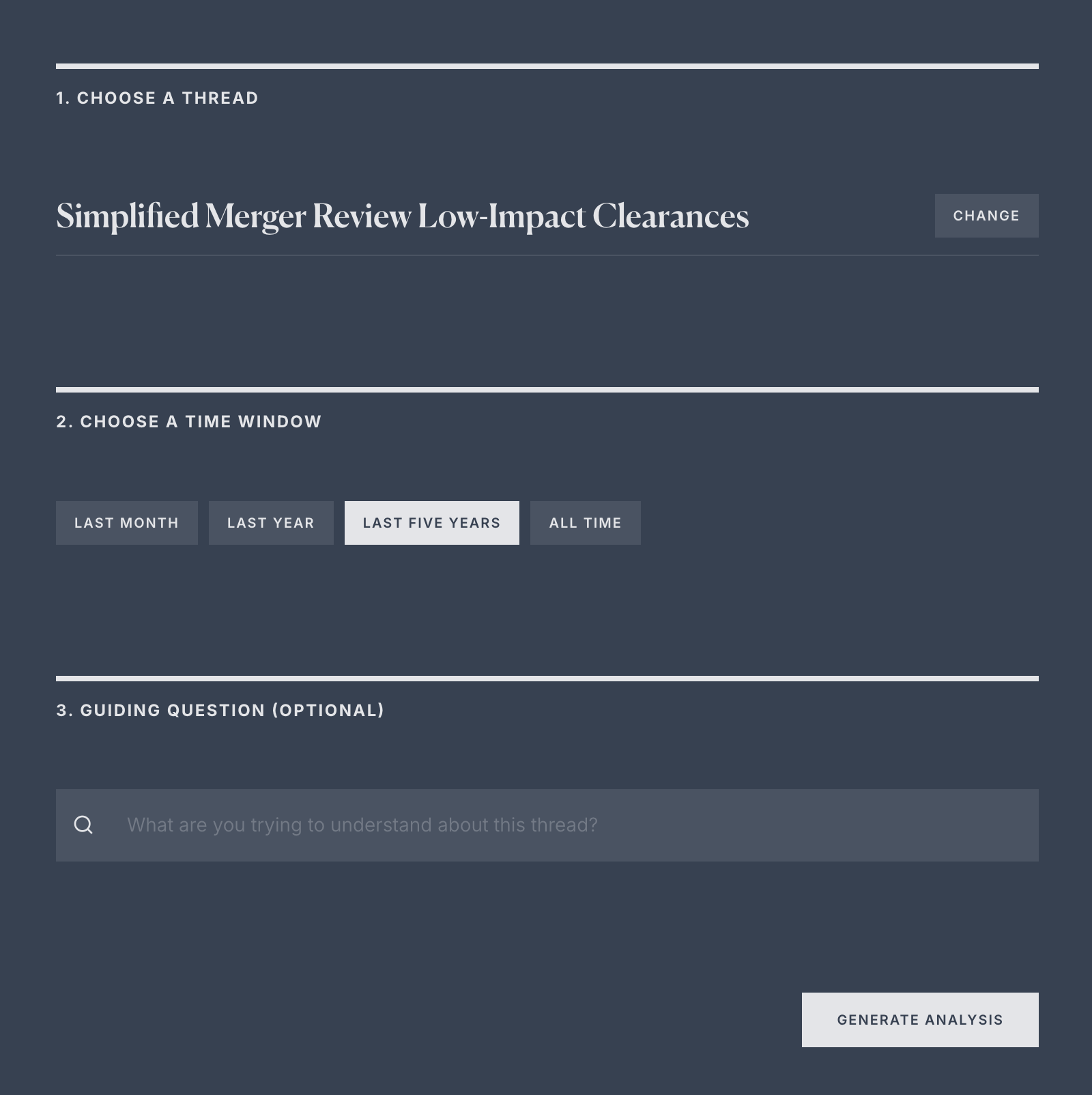 Policy briefs and thread analyses