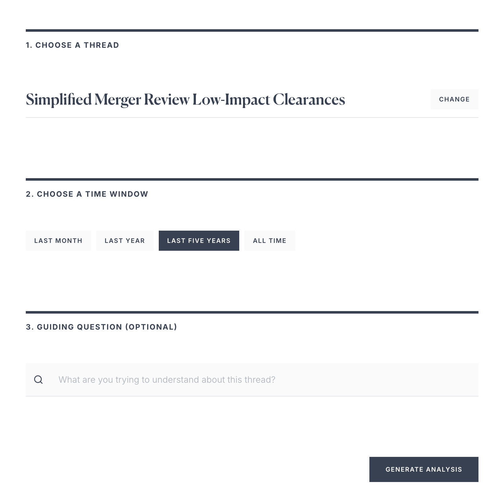 Policy briefs and thread analyses